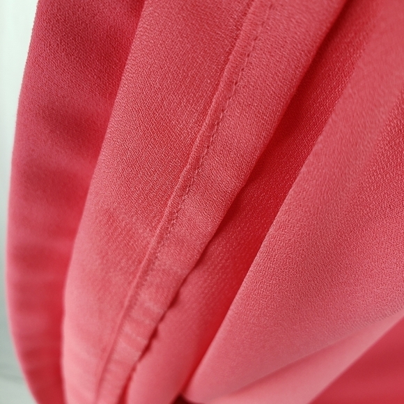 Lauren Ralph Lauren Coral Rose VNECK Coral Rose Dress Sz 10 - Picture 10 of 11